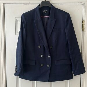 Double breasted linen blazer